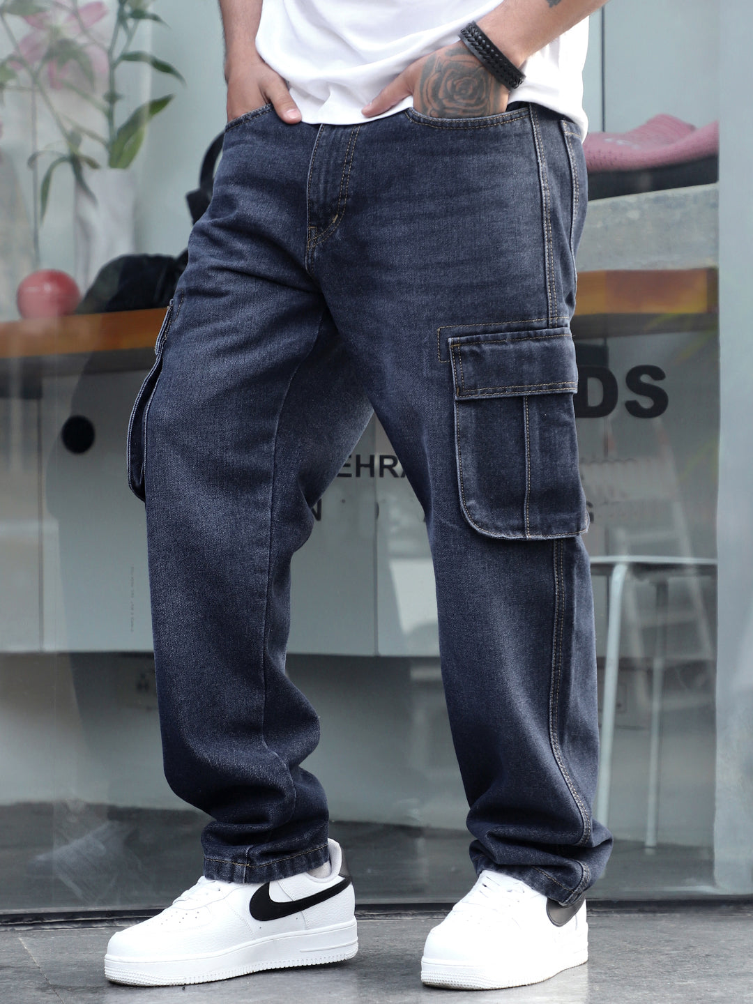 Driftwood Midnight Dark Blue Denim Cargo