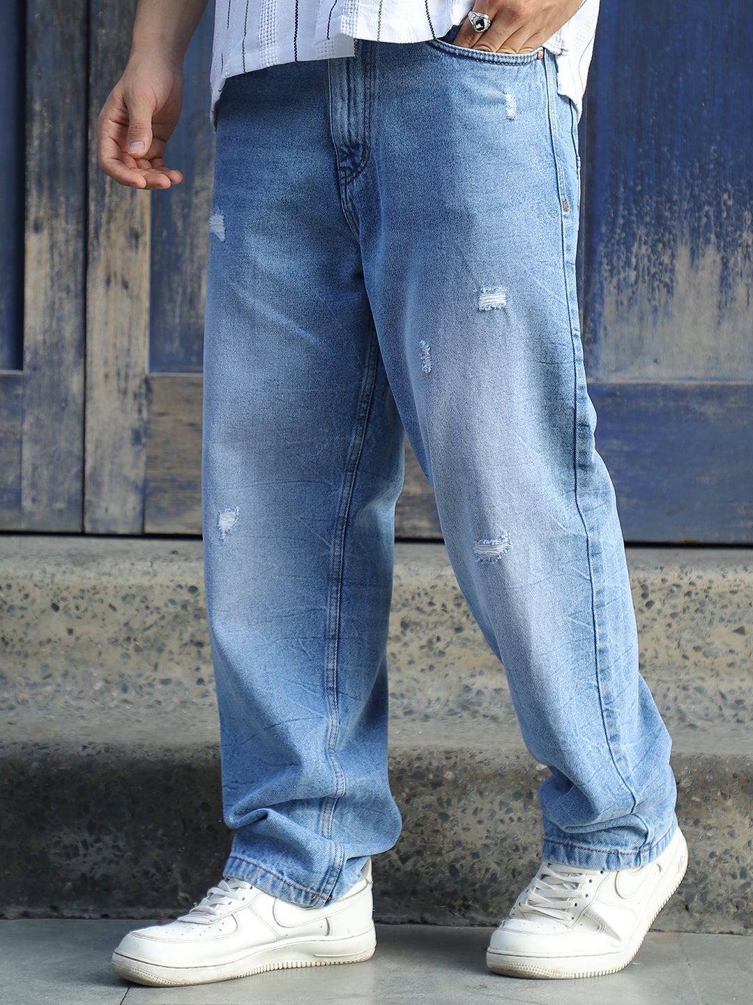 Darkforce Classic Blue Baggy Fit Jeans