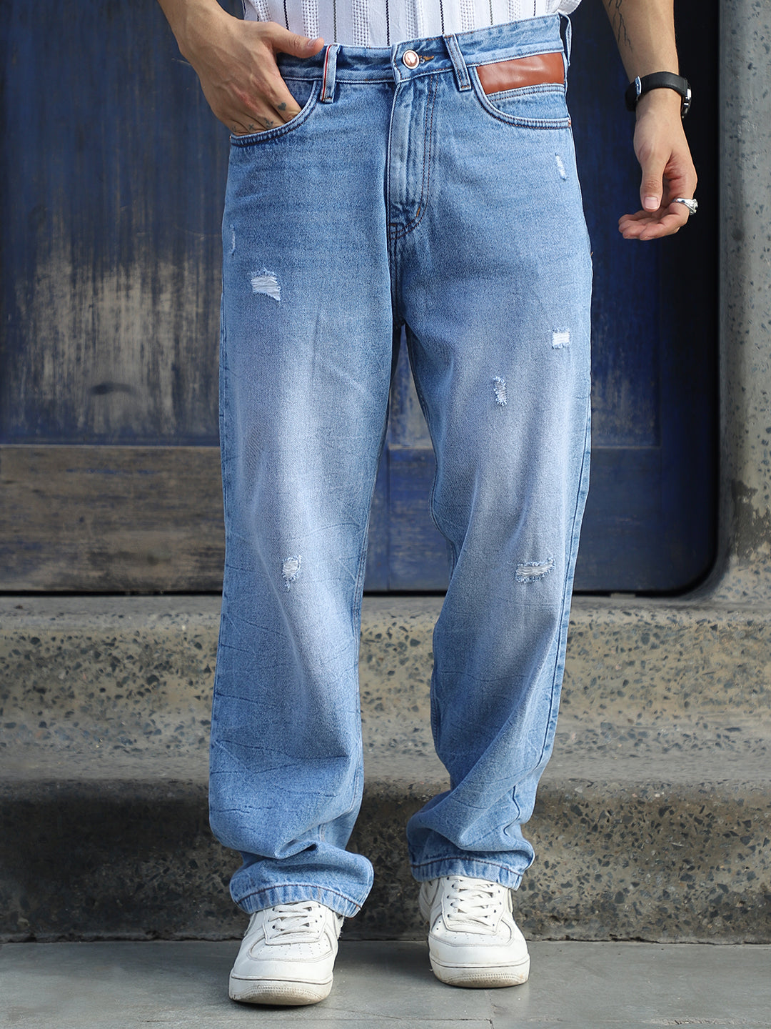 Darkforce Classic Blue Baggy Fit Jeans