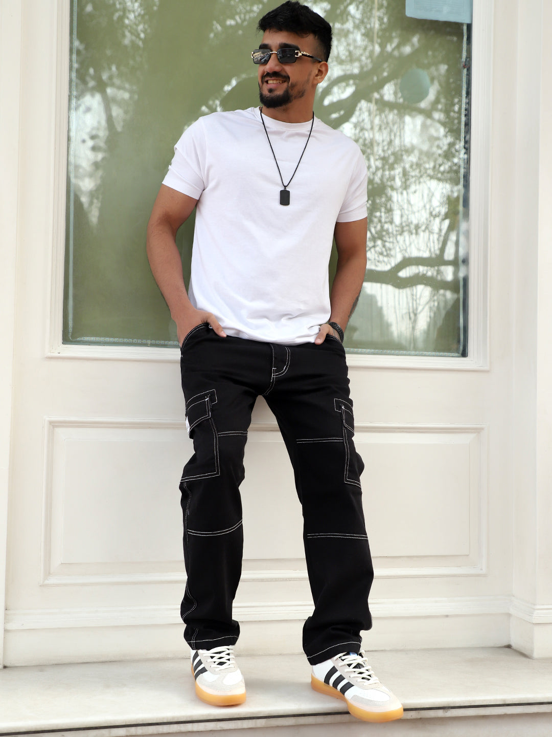 Twilight Fade Black Denim Cargo 49