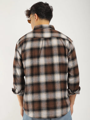 Kensington Brushed Brown Check Shirt