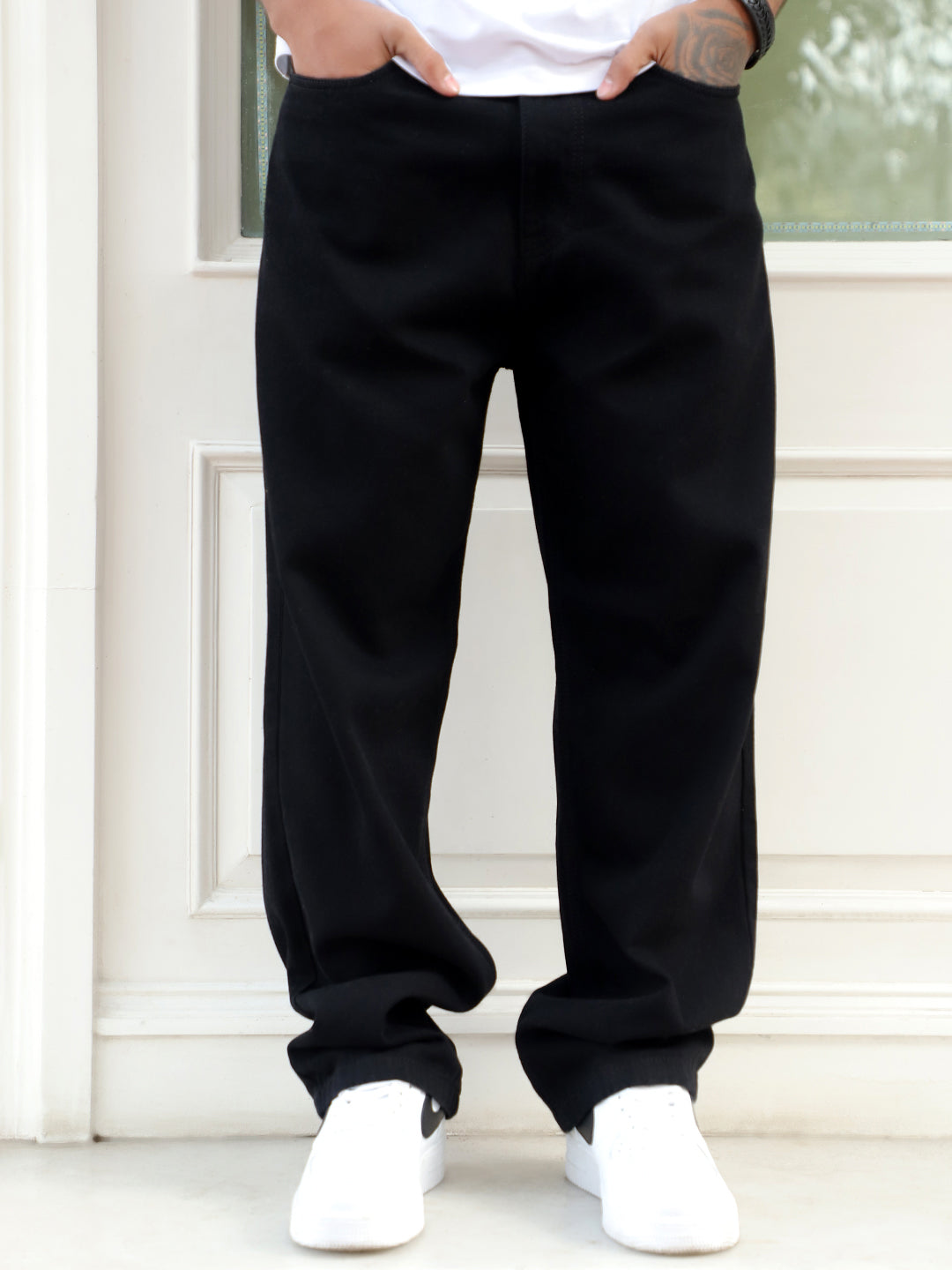 Nightline Black Baggy Fit Jeans