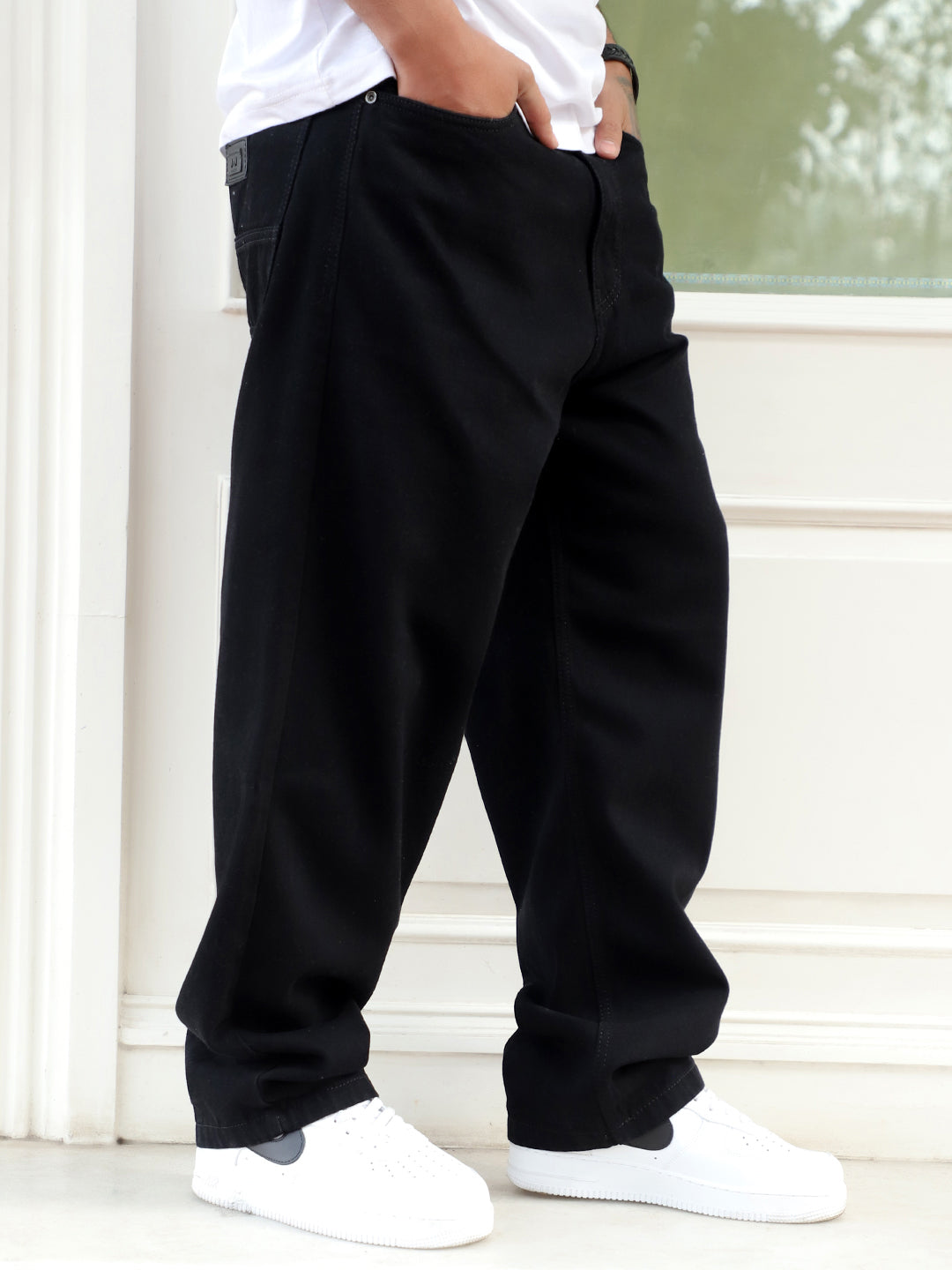Nightline Black Baggy Fit Jeans