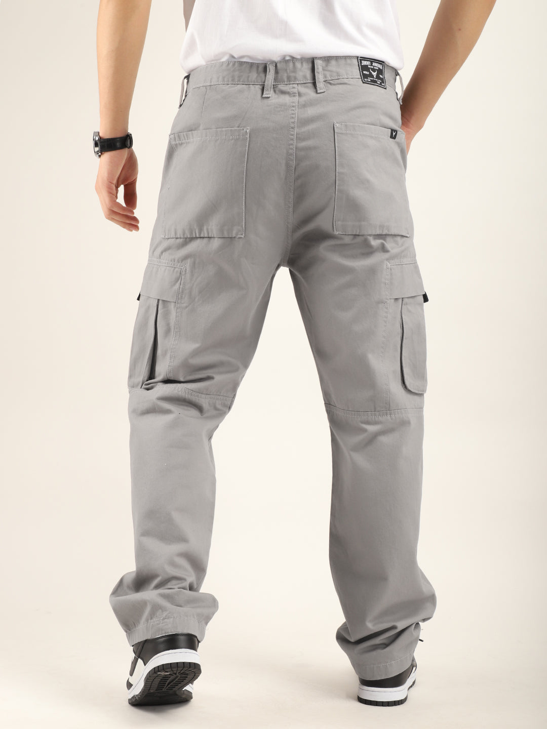 Crew Full length Dark Grey Cotton Cargo