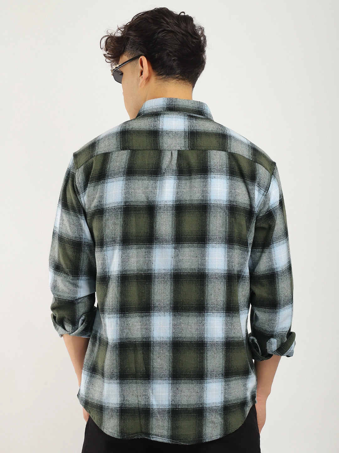 Kensington Brushed Olive Check Shirt