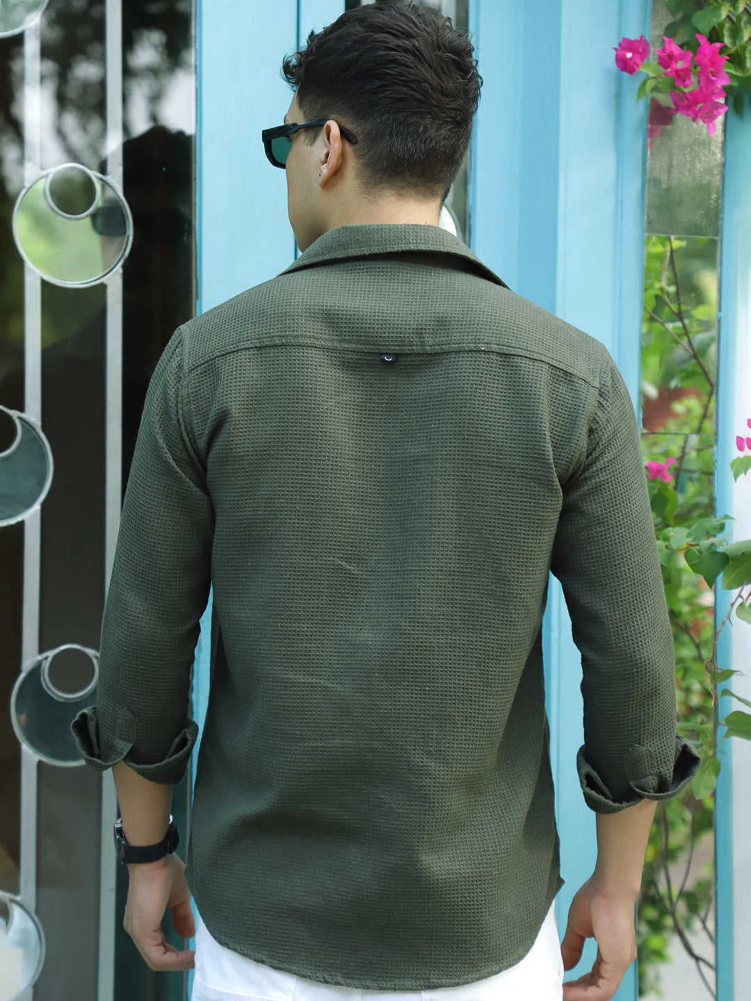 British Vintage Olive Full Sleeve Shirt