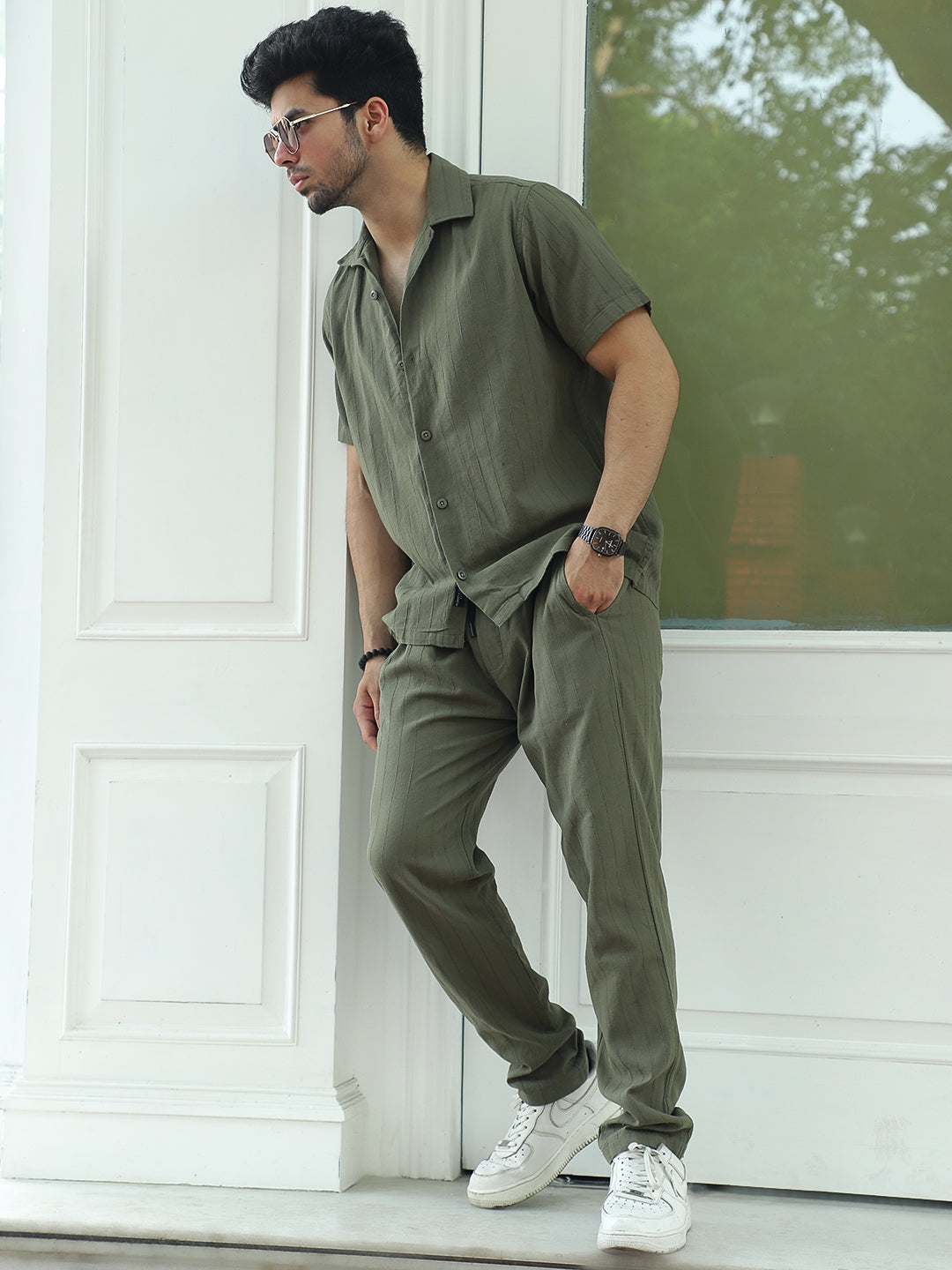 Men Green Co-Ord Set
