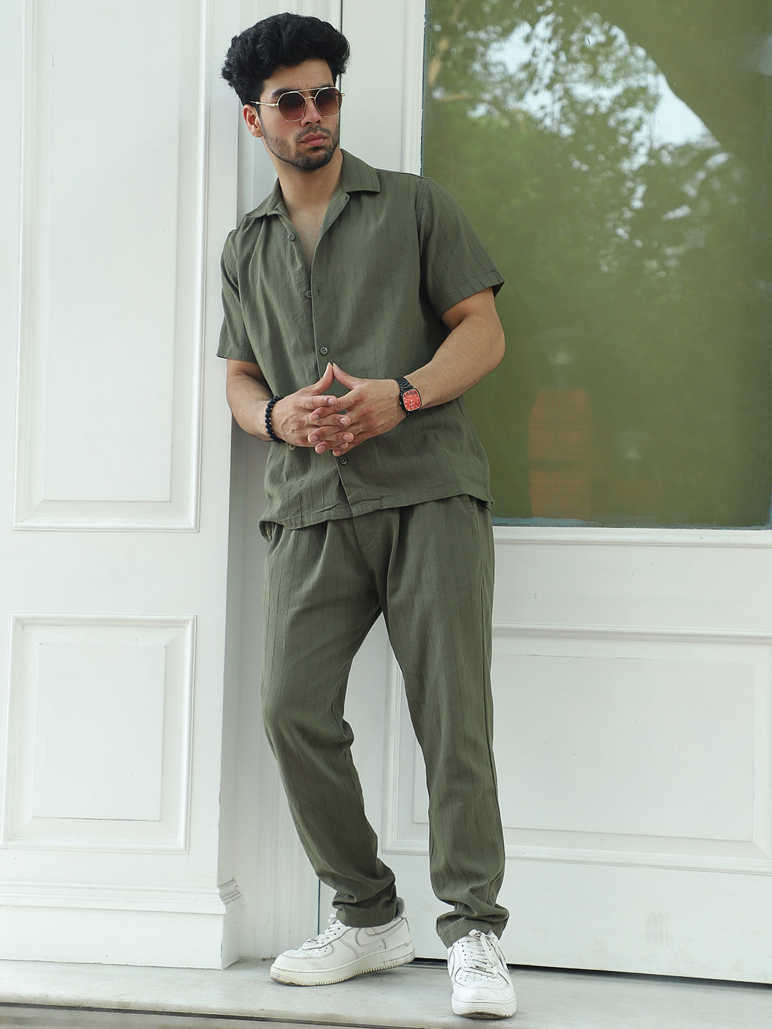 Men Green Co-Ord Set