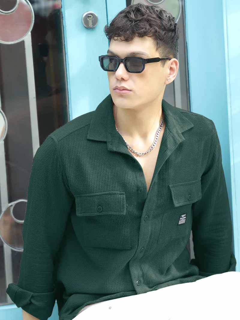 British Vintage Dark Green Full Sleeve Shirt