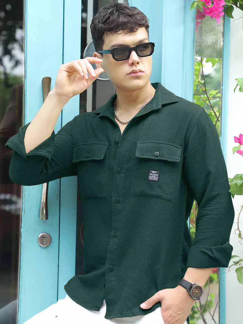 British Vintage Dark Green Full Sleeve Shirt