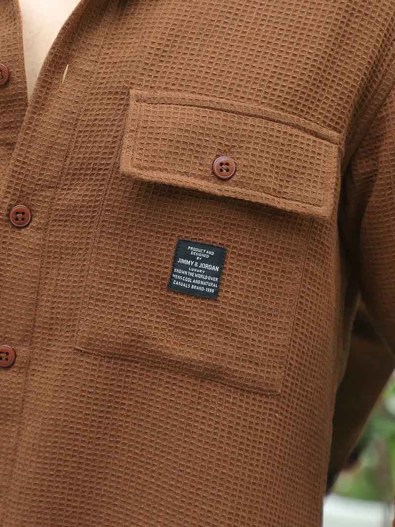British Vintage Brown Full Sleeve Shirt