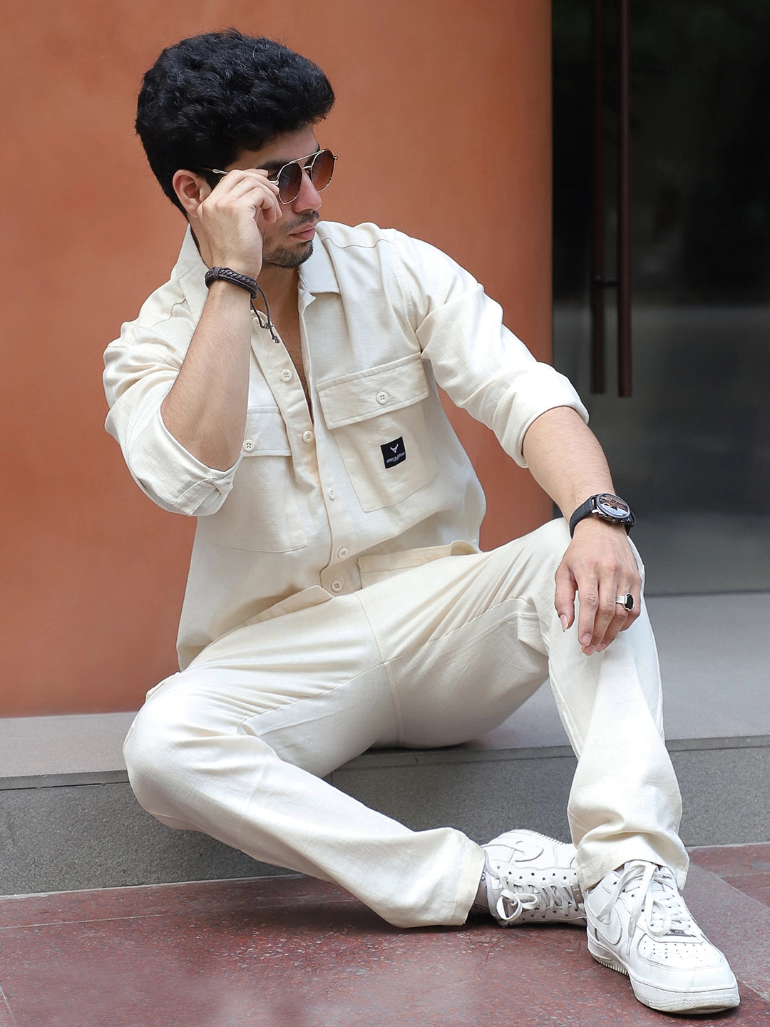 Linen Atlanta Cream Cargo Co-Ord Set