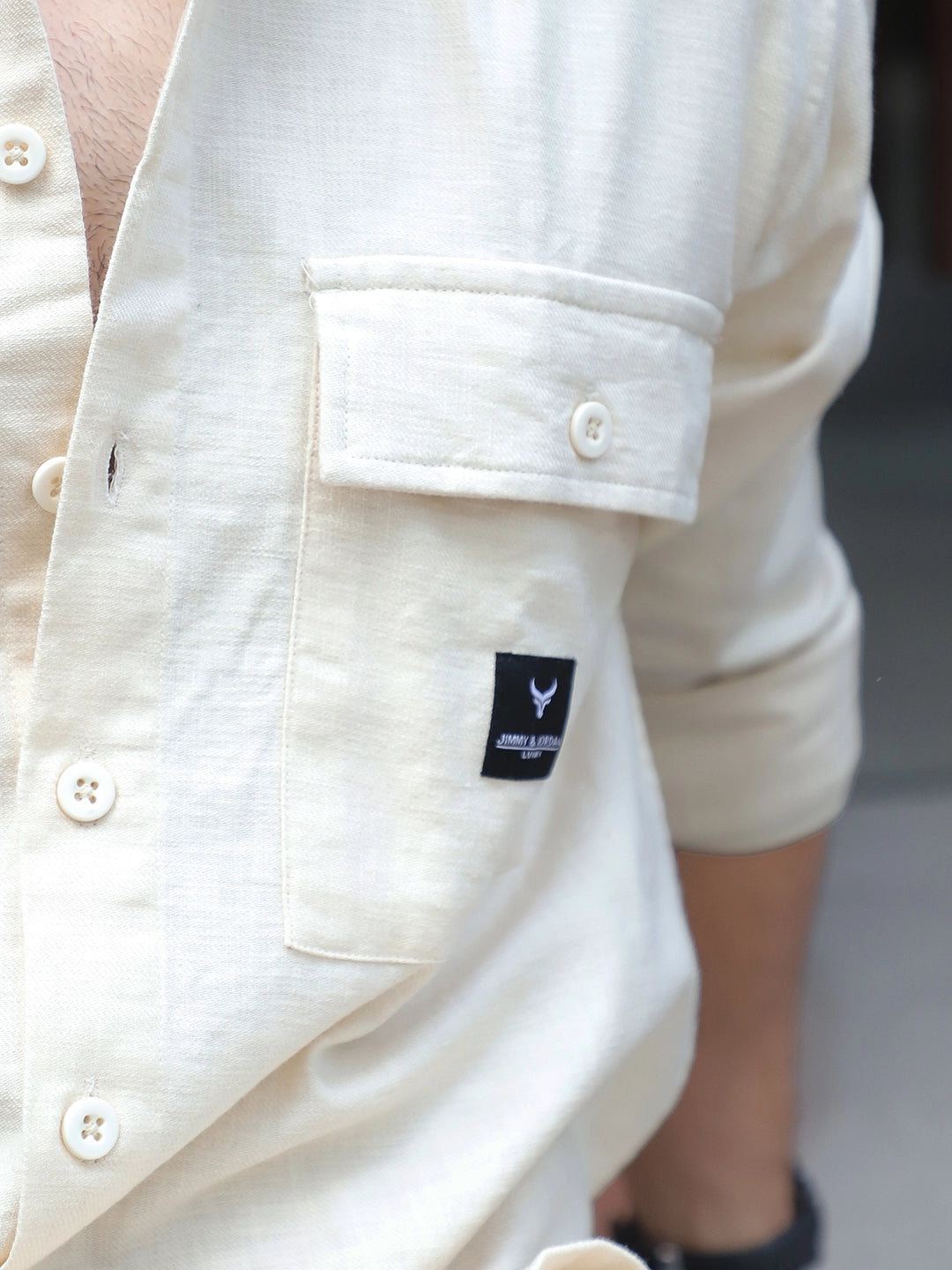 Linen Atlanta Cream Cargo Co-Ord Set