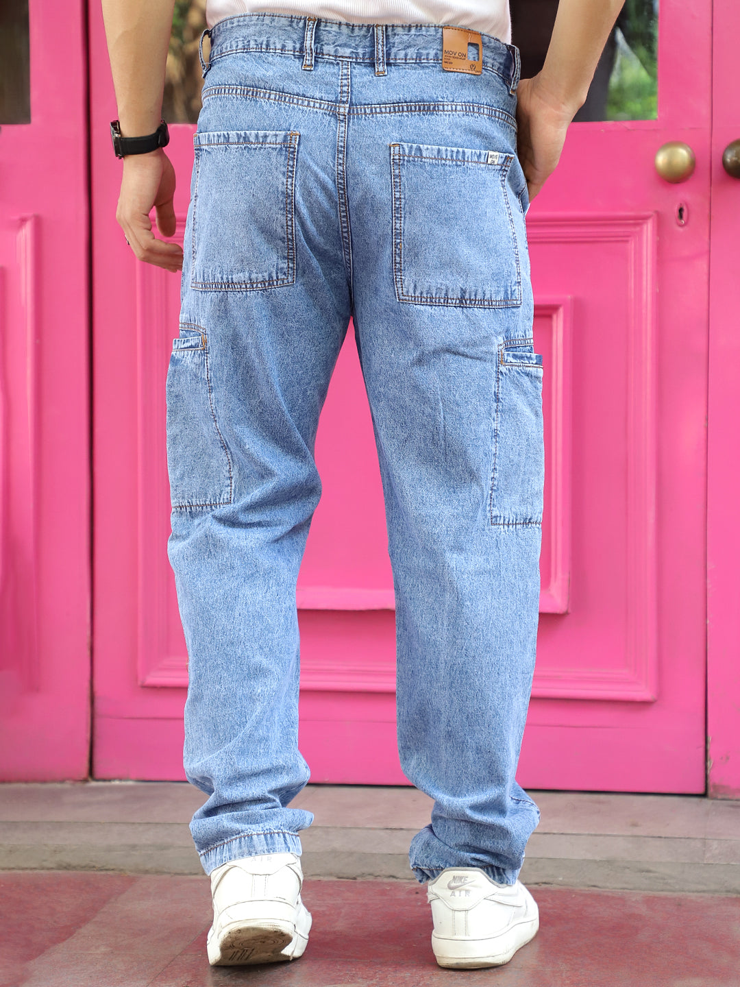 Feral   Moss   Light Blue Denim Cargo