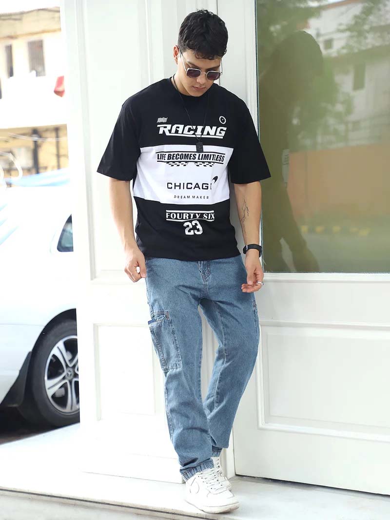 Feral Moss Tint Blue Denim Cargo