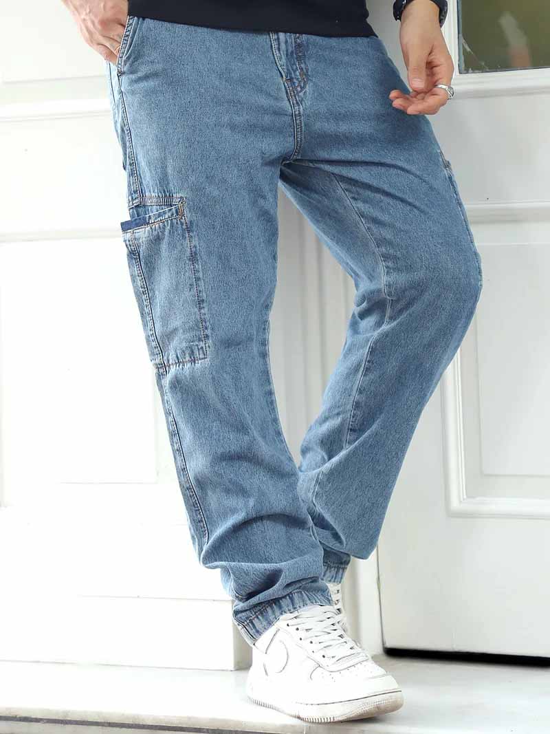 Feral Moss Tint Blue Denim Cargo