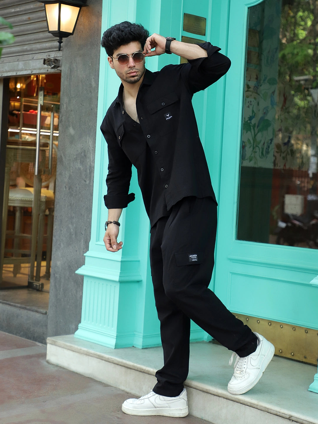 Linen Atlanta Black Cargo Co-Ord Set