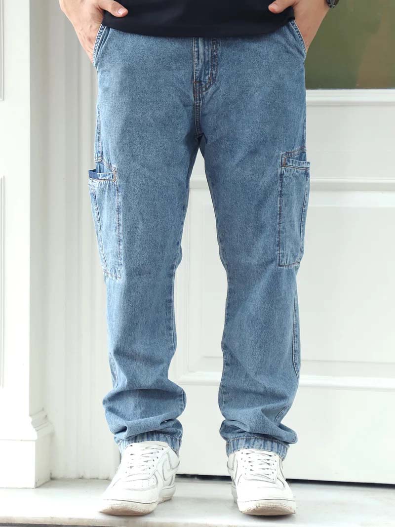 Feral Moss Tint Blue Denim Cargo