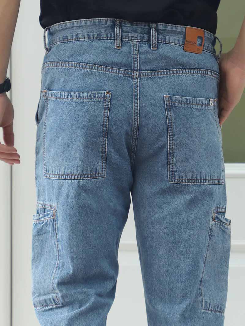 Feral Moss Tint Blue Denim Cargo