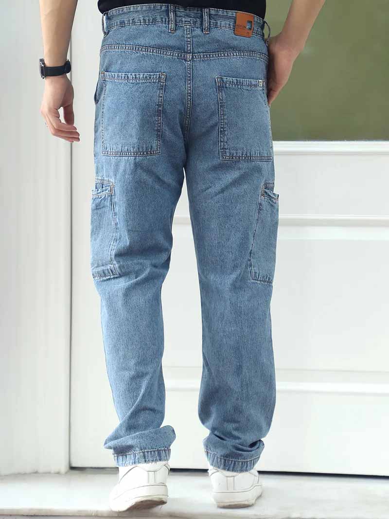 Feral Moss Tint Blue Denim Cargo