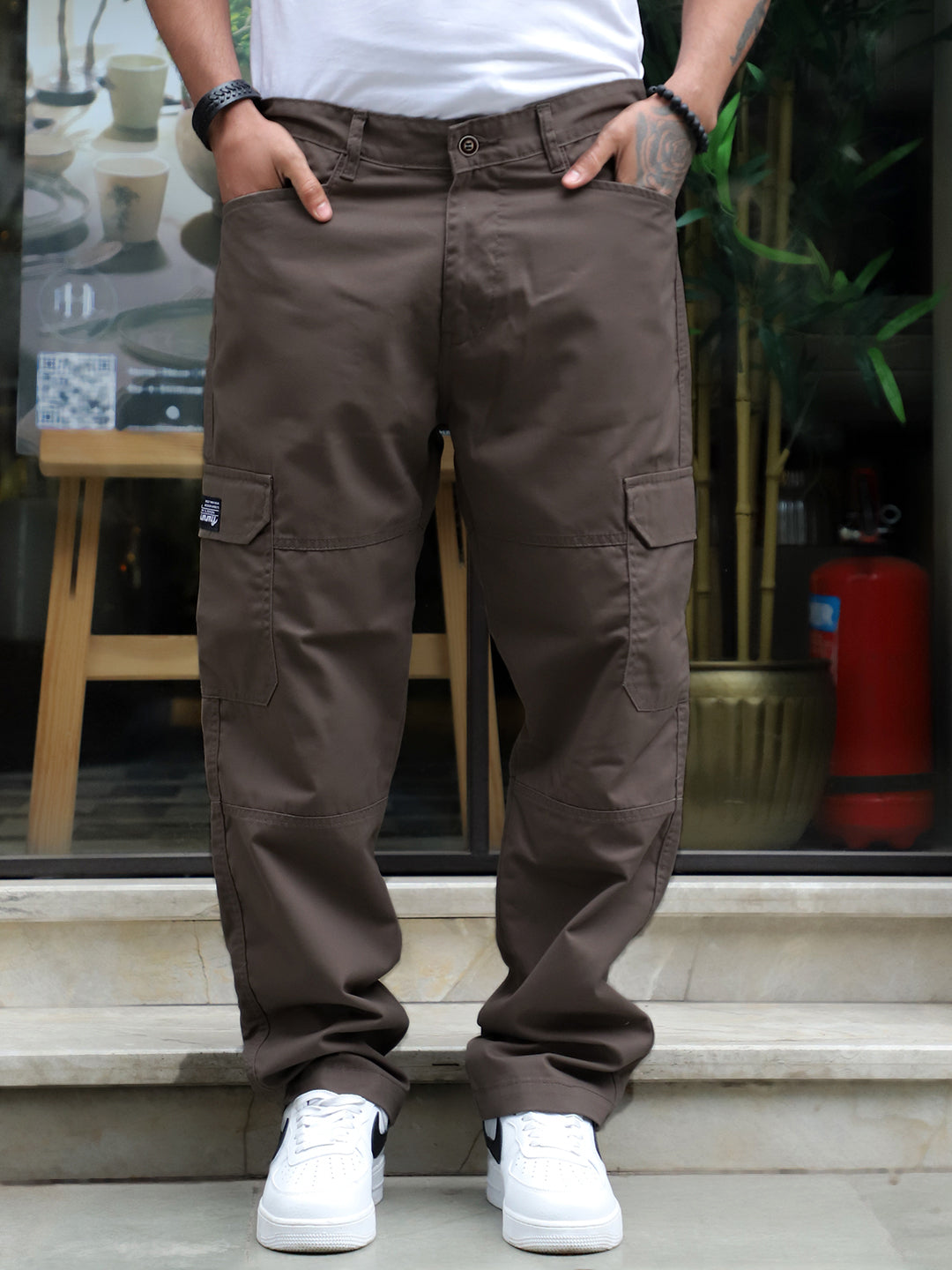 Harlow Hues Wood Brown Cotton Cargo