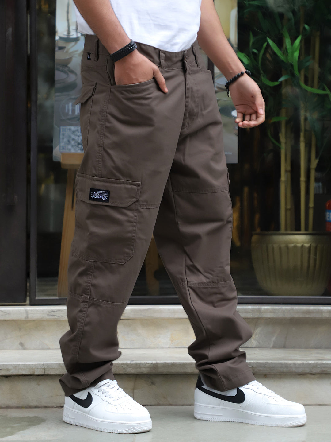 Harlow Hues Wood Brown Cotton Cargo