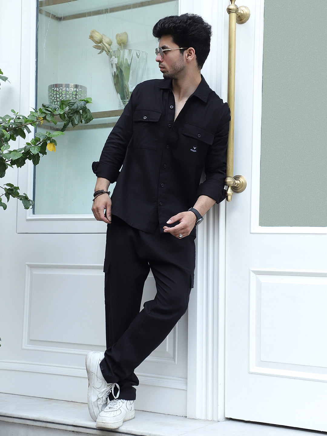 Linen Atlanta Black Cargo Co-Ord Set