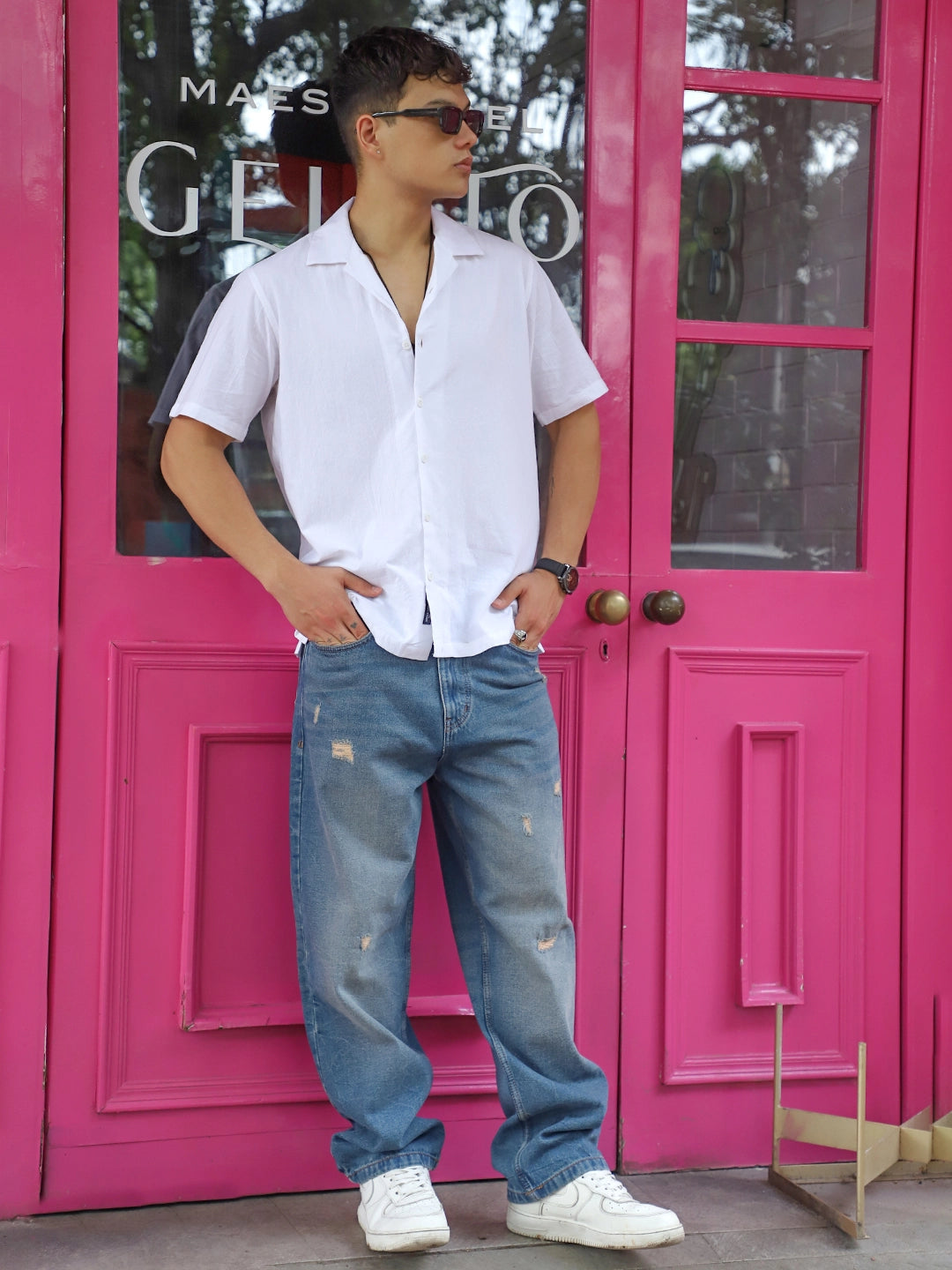 Darkforce Tint Blue Baggy Fit Jeans