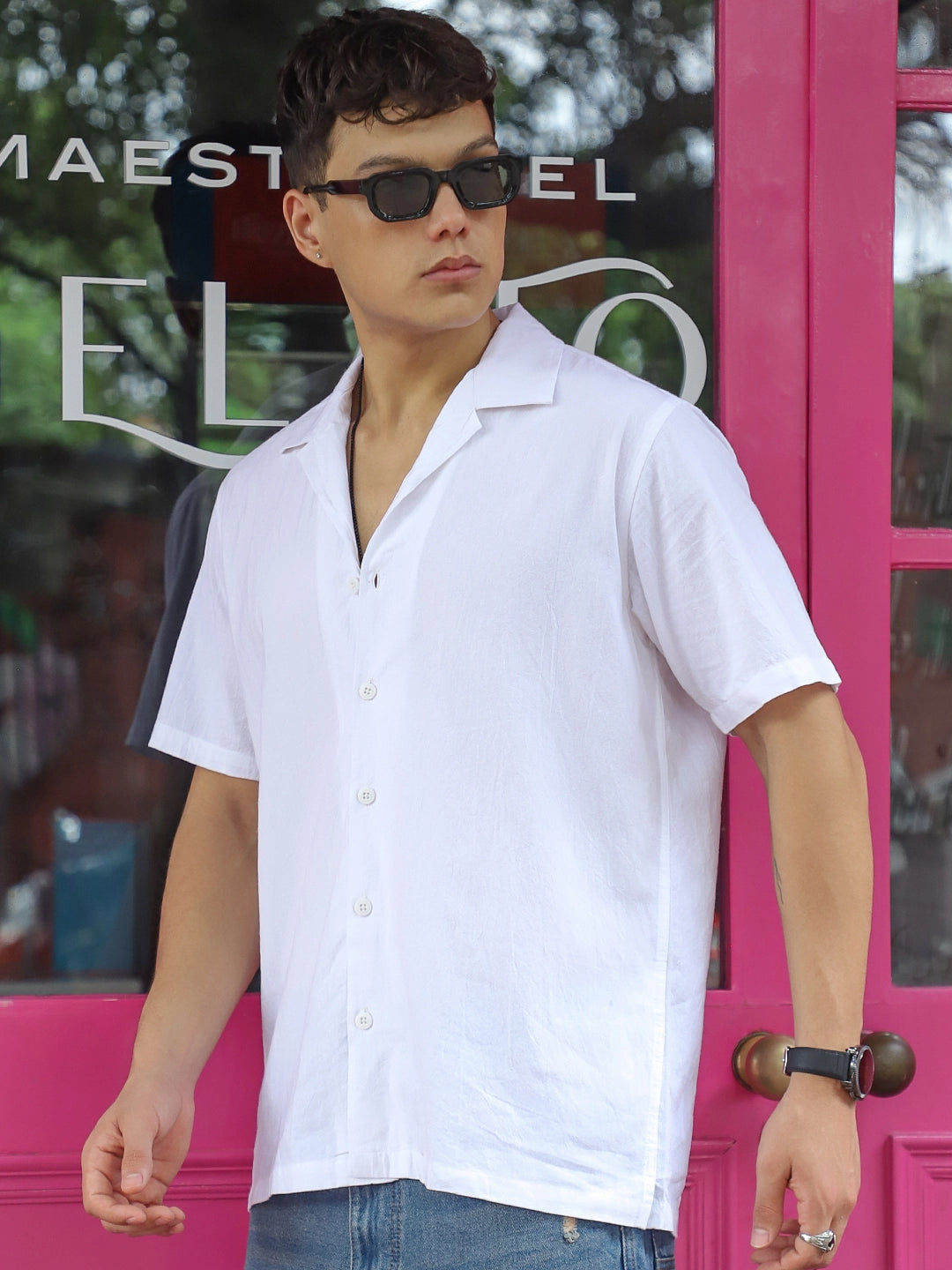 Cereal Killer White Half Sleeve Plain Shirt