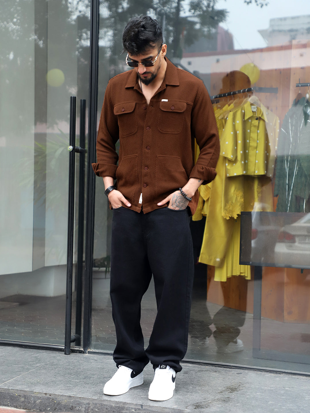 Earthcore Textured Brown Shacket