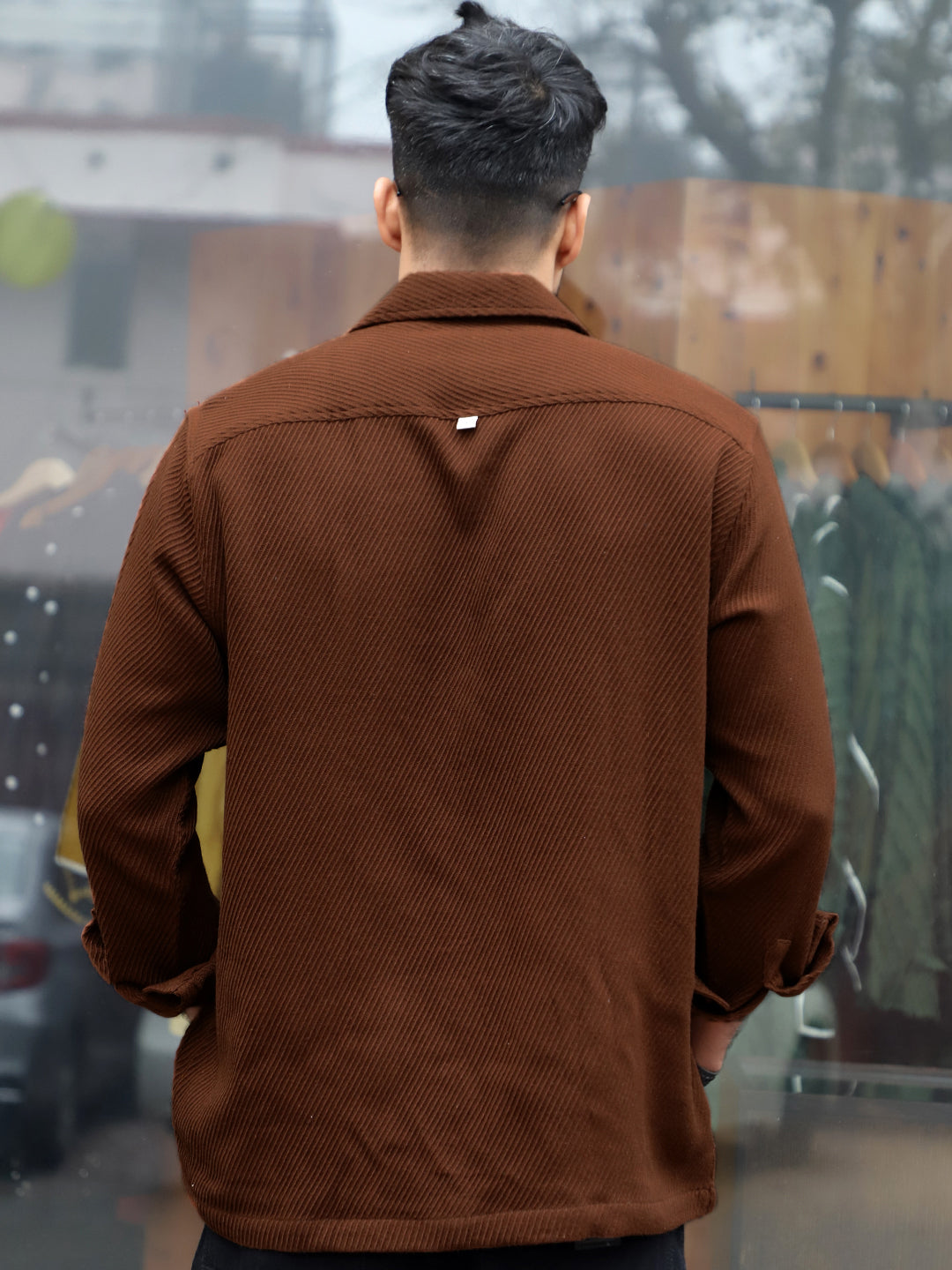 Earthcore Textured Brown Shacket