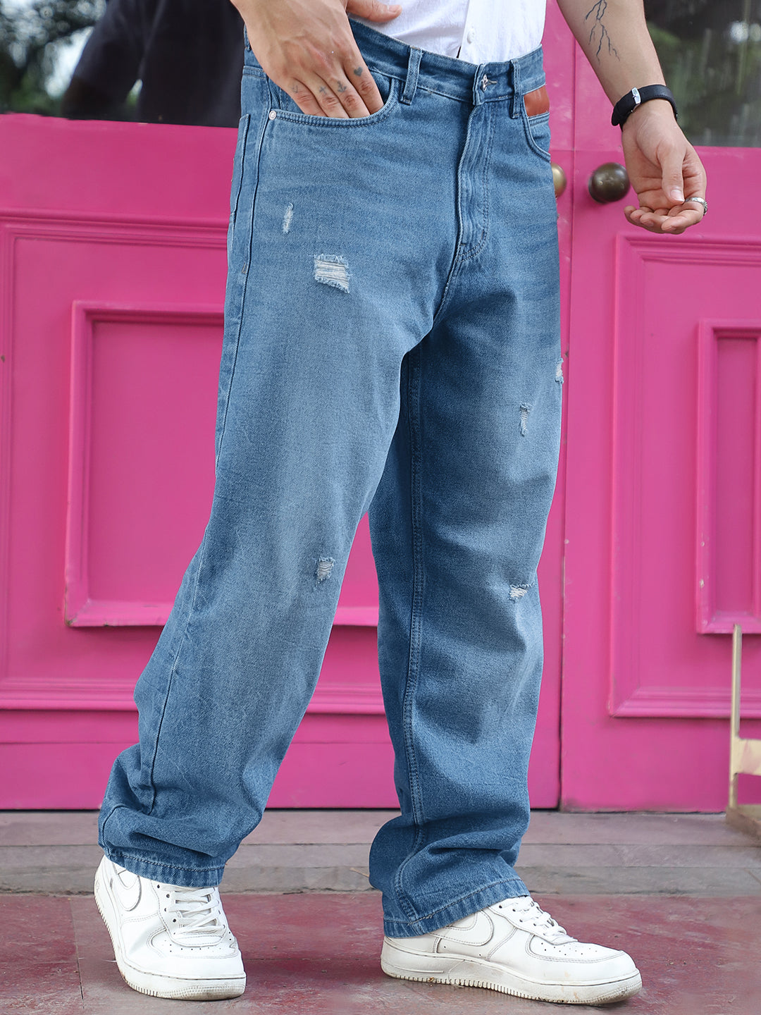 Nightline Classic Blue Baggy Fit Jeans