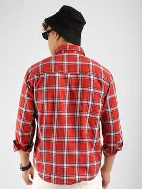 Louis Red Check Full Sleeve Shirt