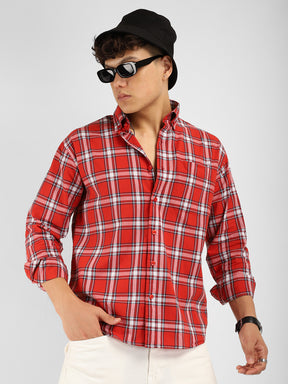 Louis Red Check Full Sleeve Shirt