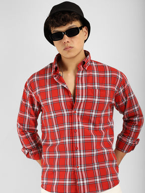 Louis Red Check Full Sleeve Shirt