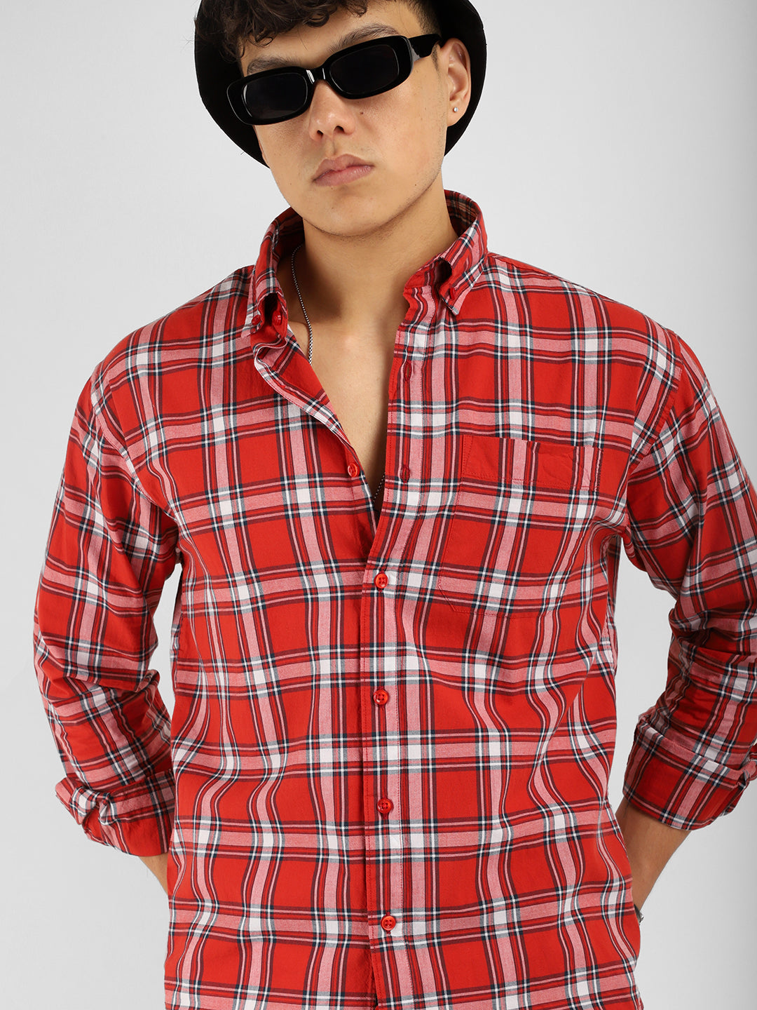 Louis Red Check Full Sleeve Shirt