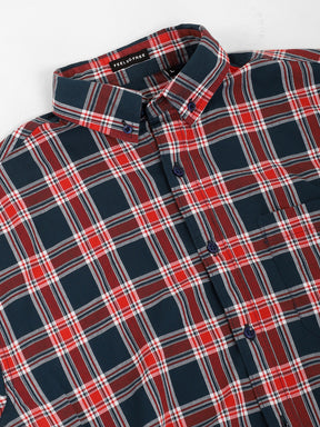 Louis Navy Check Full Sleeves Shirt