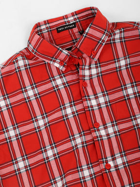 Louis Red Check Full Sleeve Shirt