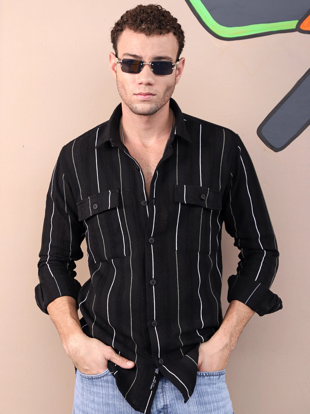 Montero Black Stripe full sleeve Shirt