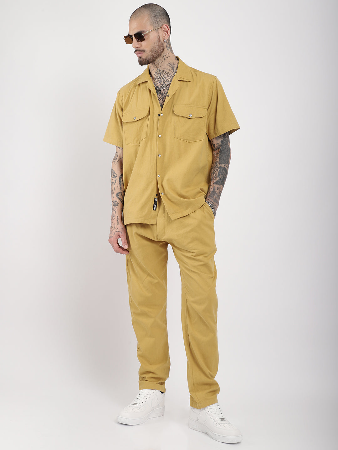 Braver Cotton Mustard Co-Ord Set