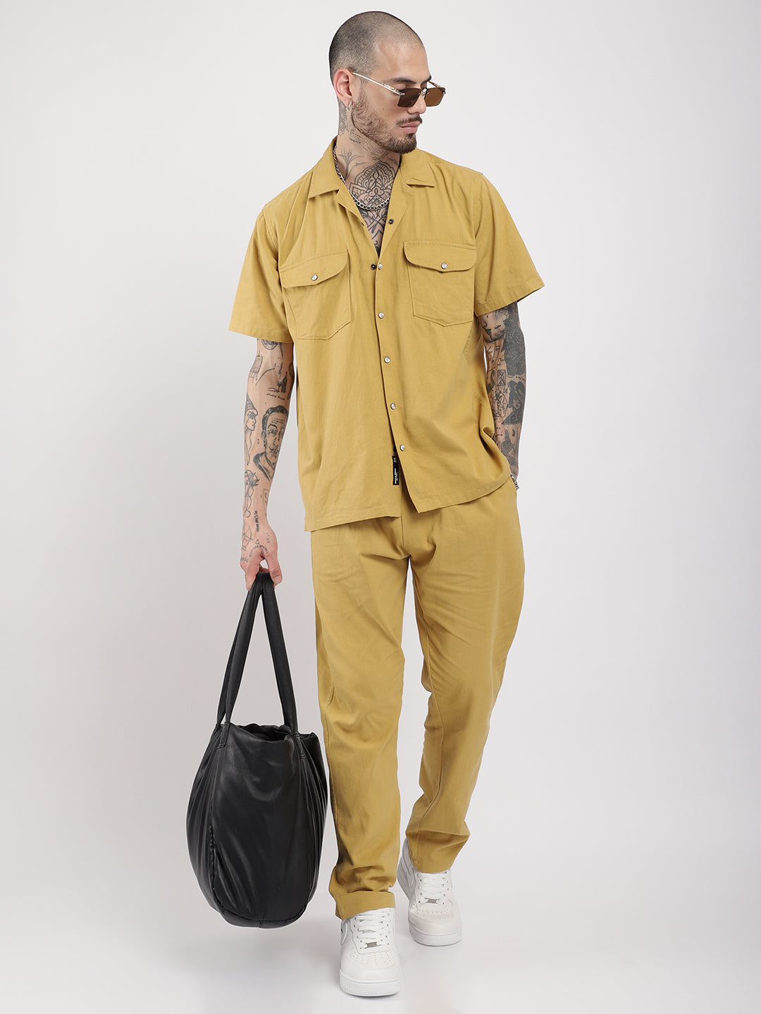 Braver Cotton Mustard Co-Ord Set