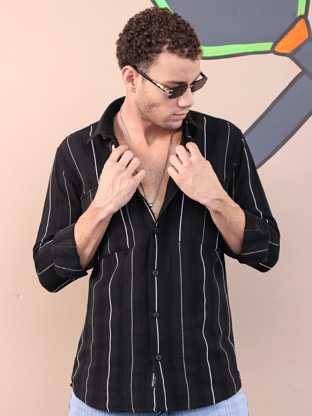 Montero Black Stripe full sleeve Shirt