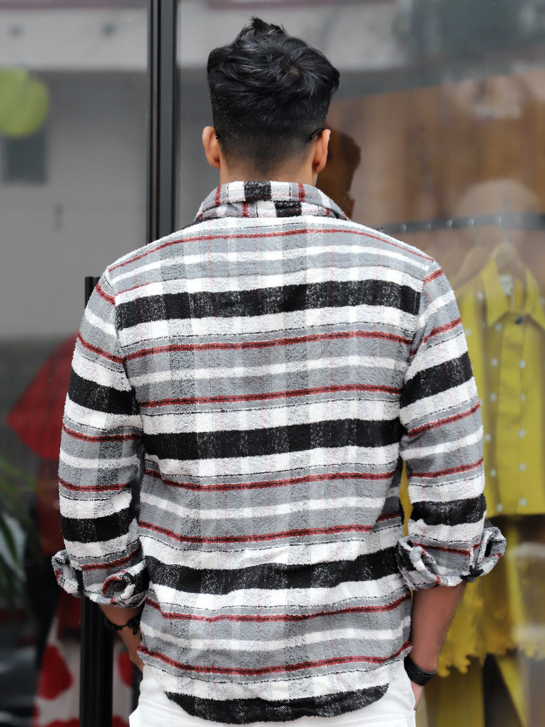 British Check Grey Winter Shacket