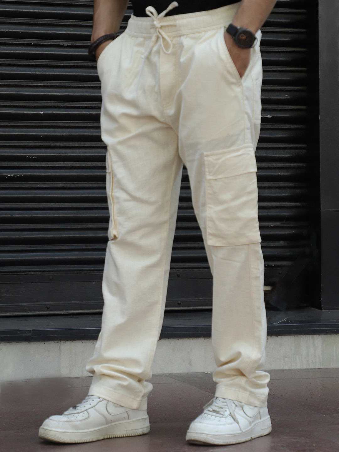 Desert Light Beige Linen Cargo