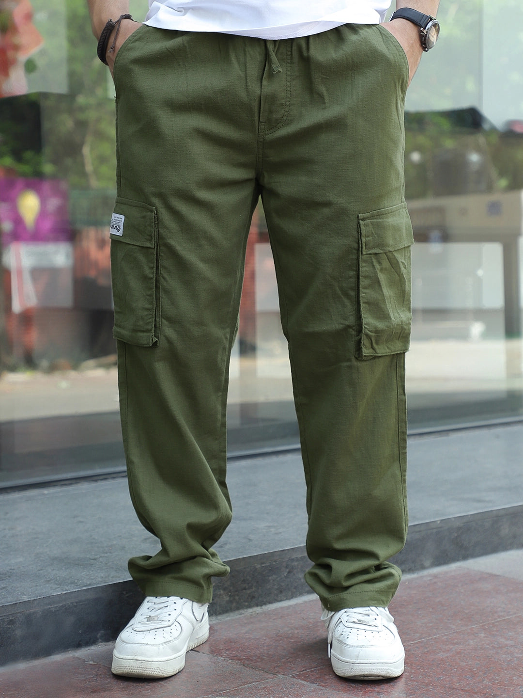 Desert Moss green  Linen Cargo