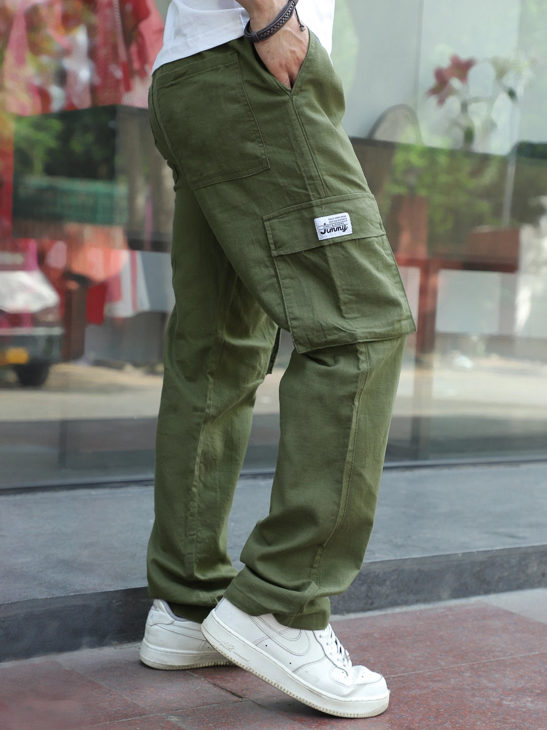 Desert Moss green  Linen Cargo