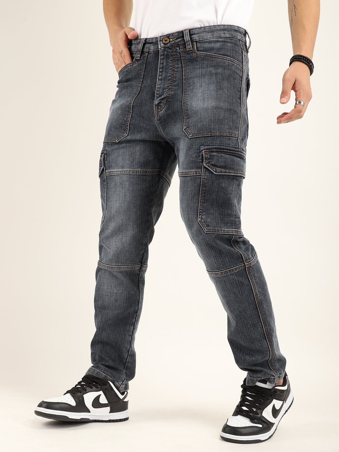 Arthur Grey Denim Cargo