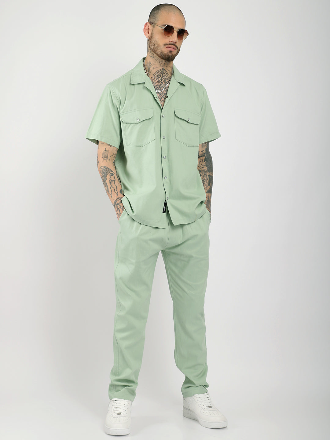 Braver Cotton Light Green Co-Ord Set