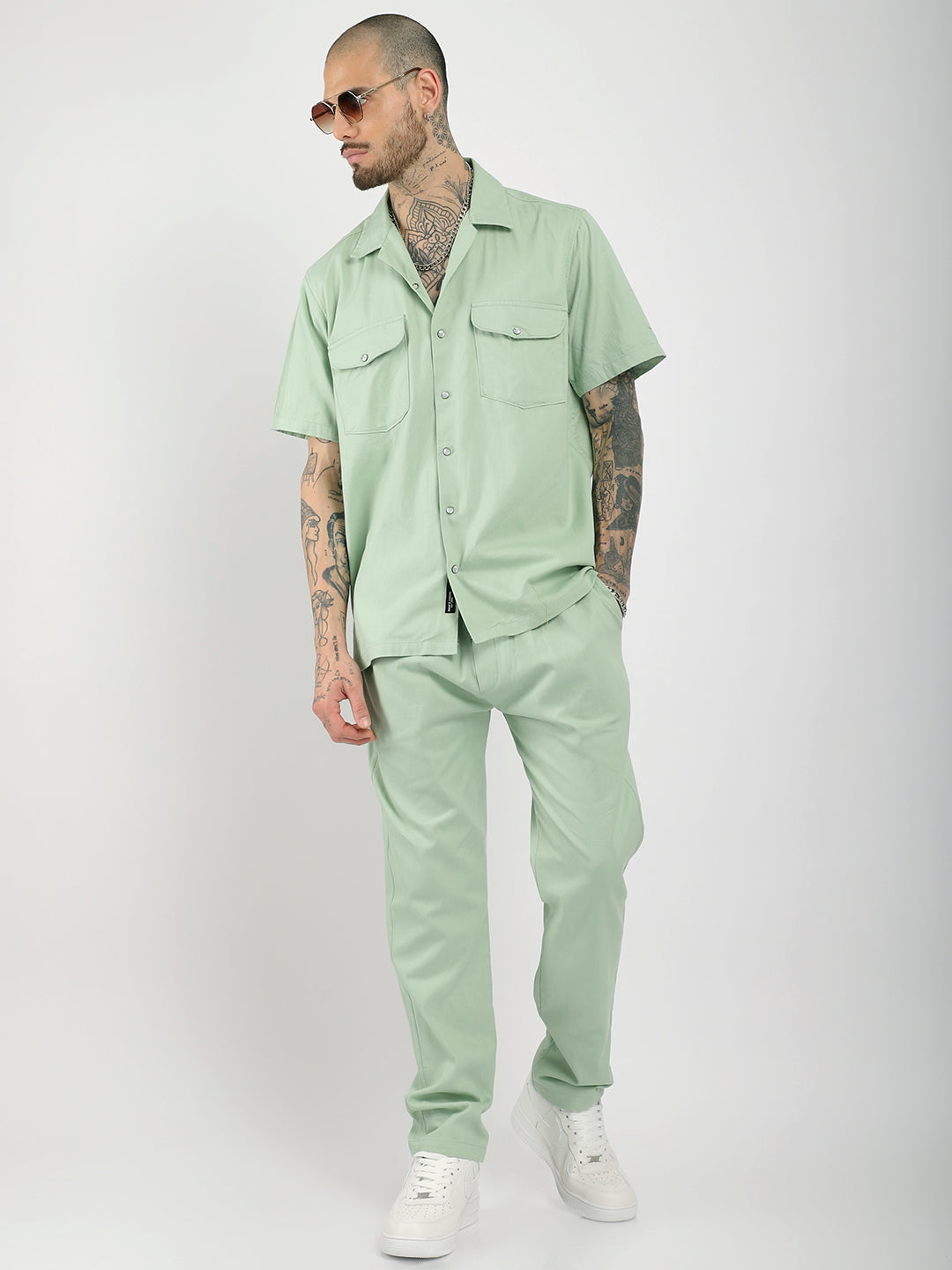 Braver Cotton Light Green Co-Ord Set