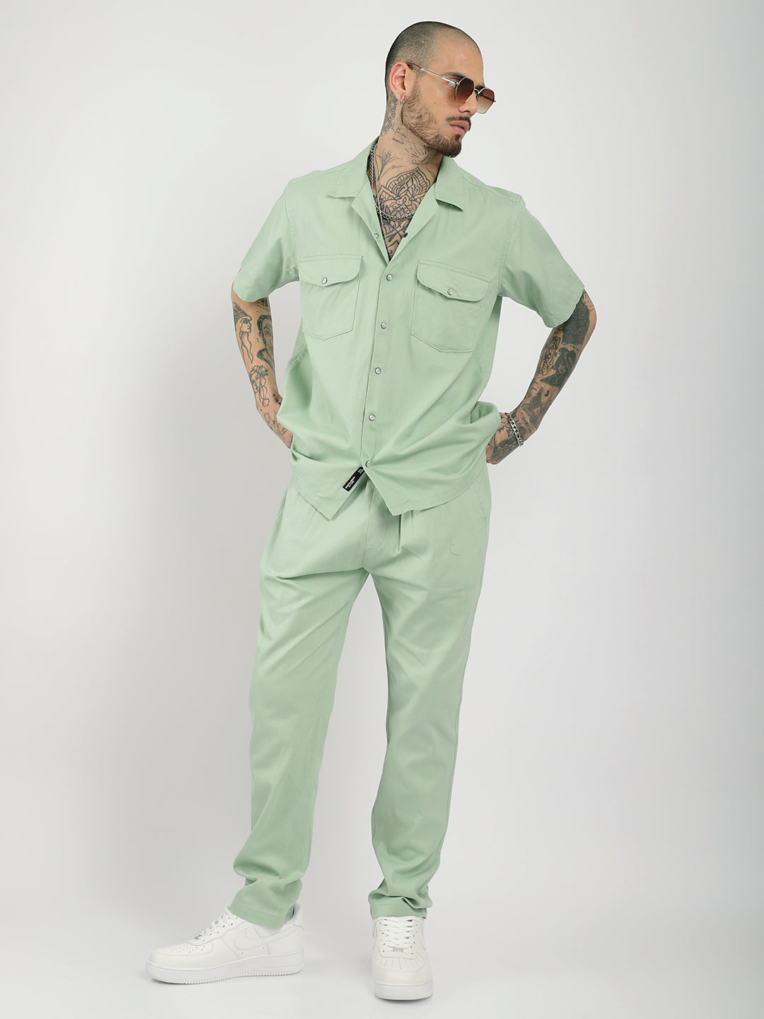 Braver Cotton Light Green Co-Ord Set